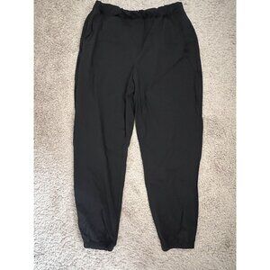 Express Women's Black High Rise Joggers with Elastic Waist and Pockets - Medium